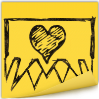 Word Balloons With Heart Inside