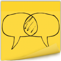 Two Overlapping Speech Balloons